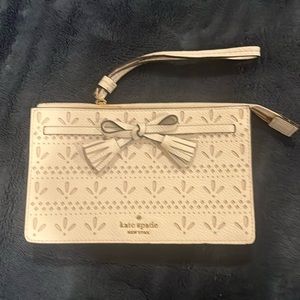Kate Spade white design wristlet